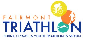 Fairmont Triathlon (Youth, Sprint) and Run for the Bacon 5K Logo