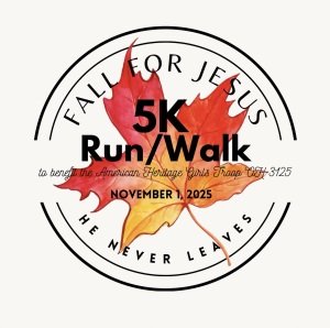 Fall For Jesus 5k Run or Walk- Benefiting AHG Troop OH-3125 Logo