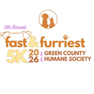 Fast & Furriest 5K Benefitting the Green County Humane Society Logo