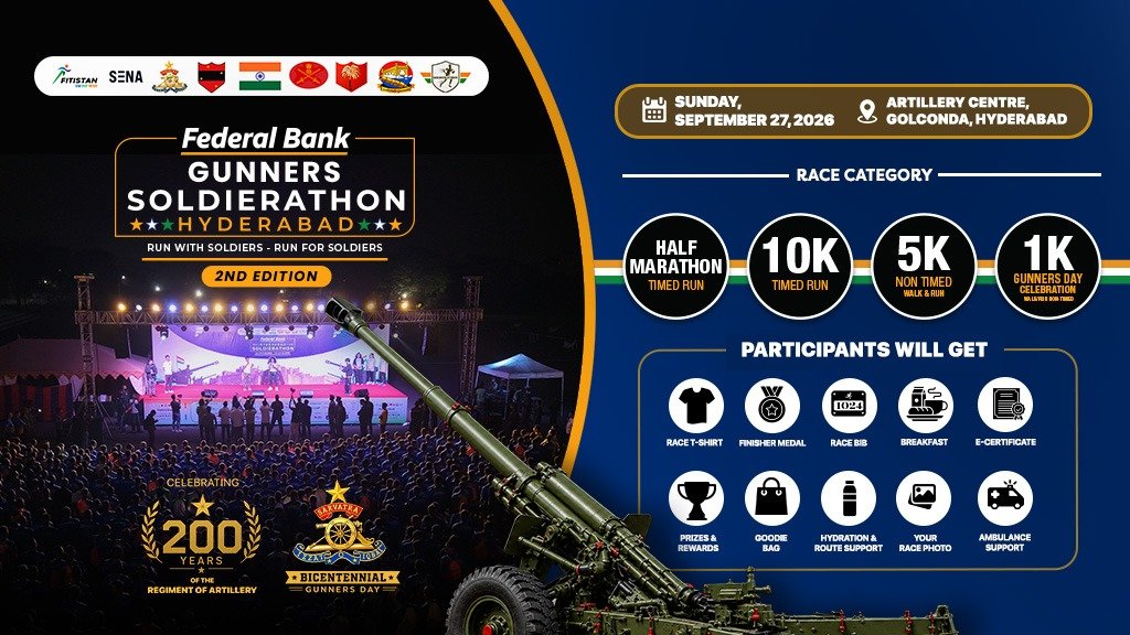Federal Bank Gunners Soldierathon Hyderabad 2nd Edition