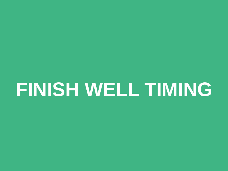Finish Well Timing Logo