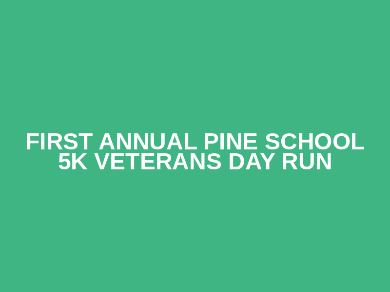 First Annual Pine School 5k Veterans Day Run Logo