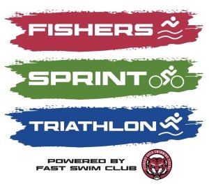 FISHERS SPRINT TRIATHLON, Powered by FAST Logo