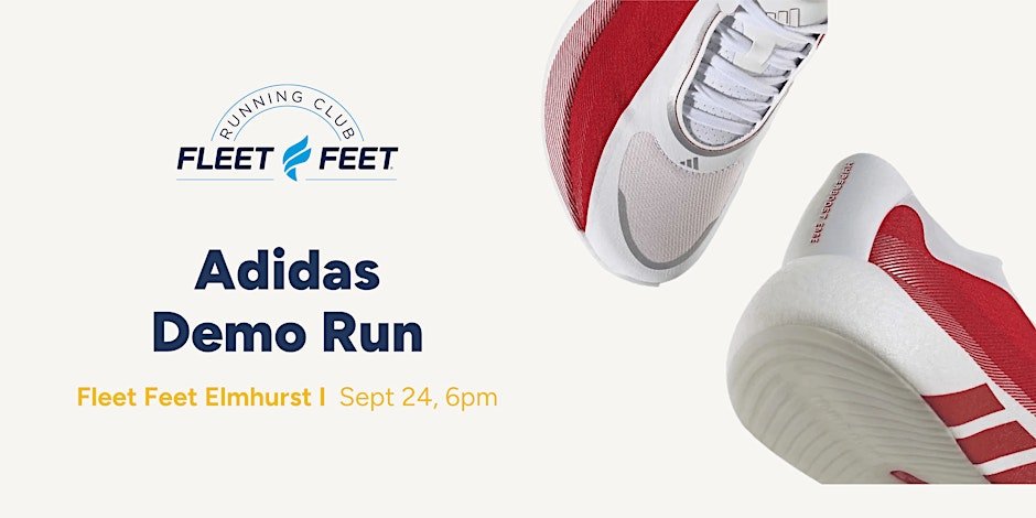 Fleet Feet Elmhurst: Adidas Demo Run Logo
