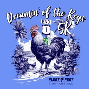Fleet Feet Port St Lucie 6th Annual Dreamin' of the Keys 5K Logo
