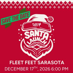 Fleet Feet Sarasota Santa Launch Logo