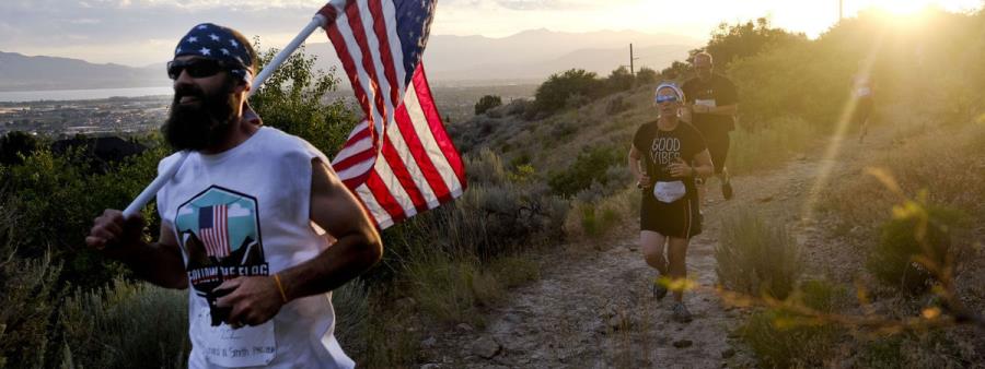 Follow the Flag 5K Trail Race Logo