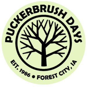 Forest City Puckerbrush Days Color Run 5K Logo
