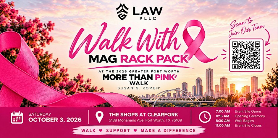 Fort Worth, come walk with MAG Rack Pack!