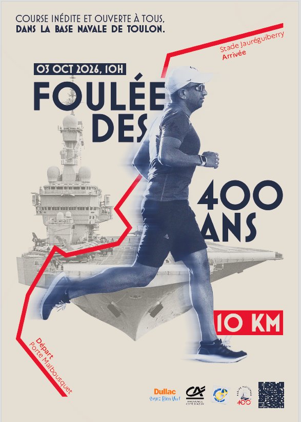 Foulée des 400 ans de la Marine Nationale Logo