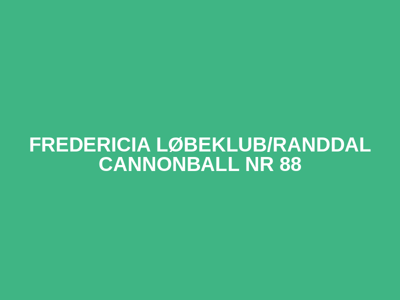 Fredericia løbeklub/Randdal Cannonball nr 88 Logo