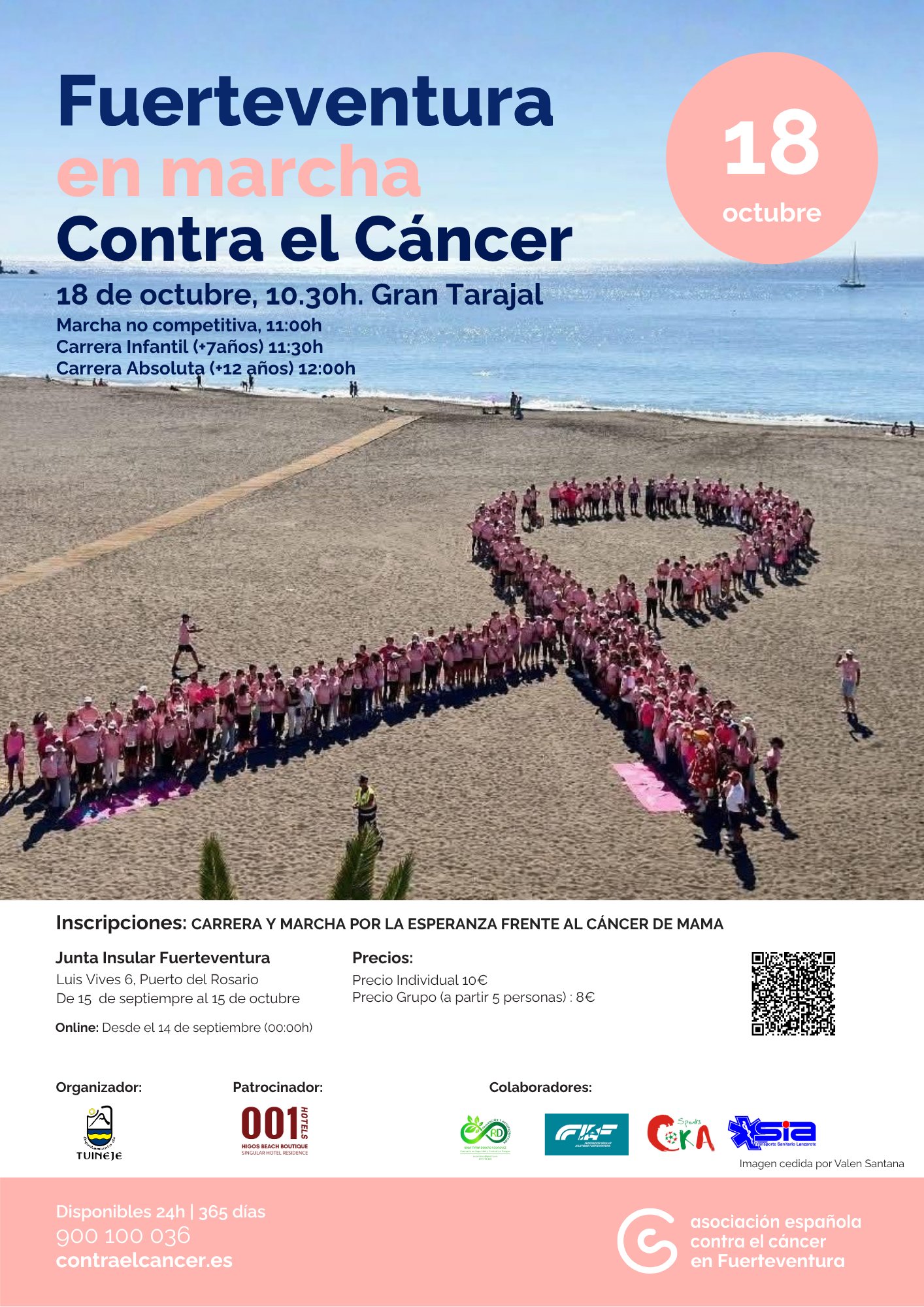 Fuerteventura en marcha contra el cáncer. Logo