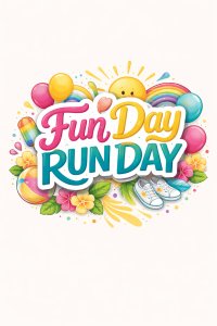 Fun Day Run Day 5K. 10K. Half Marathon by Califlow Runs