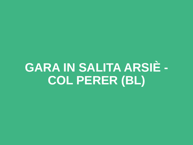 Gara in salita Arsiè - Col Perer (BL) Logo