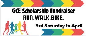 GCE Scholarship Fundraiser Walk, Run, Bike Logo