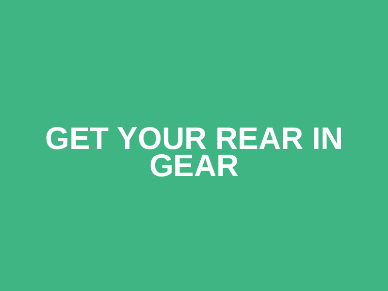 Get Your Rear In Gear Logo