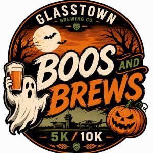 Glasstown Boos and Brews 10k/5k/Beer Mile Logo