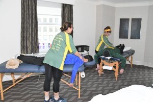 GLRR Boston Marathon Bus and Amenities Logo