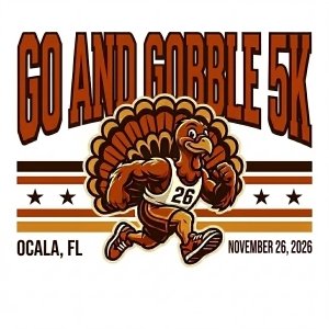 Go and Gobble 5k Logo