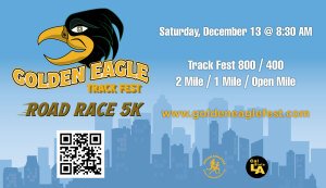 Golden Eagle Track Fest & 5K Logo