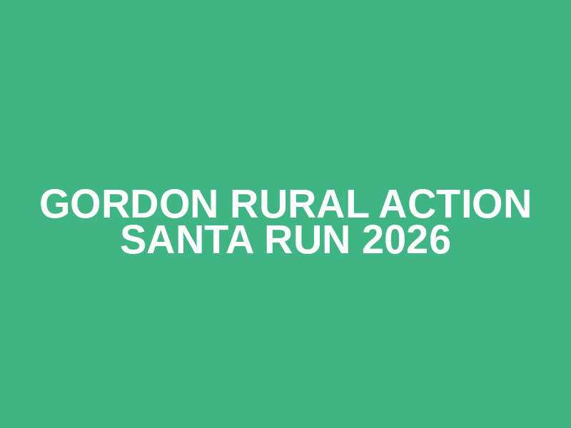Gordon Rural Action Santa Run 2026 Logo