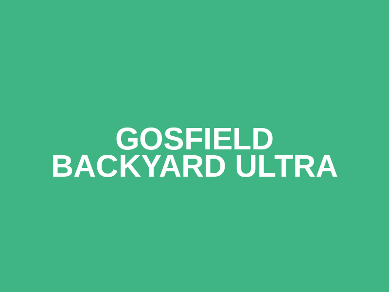 Gosfield Backyard Ultra Logo