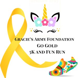 GRACIE'S ARMY FOUNDATION GO GOLD 5K and Fun Run Logo