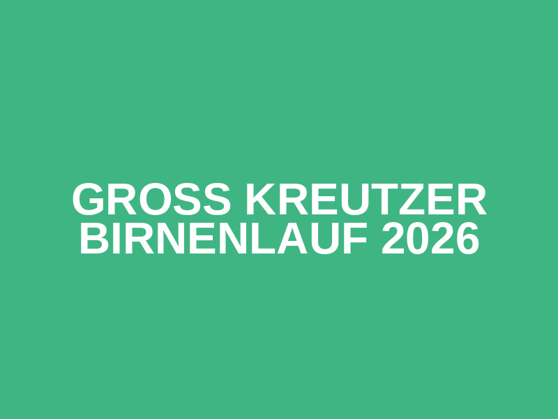 Groß Kreutzer Birnenlauf 2026 Logo