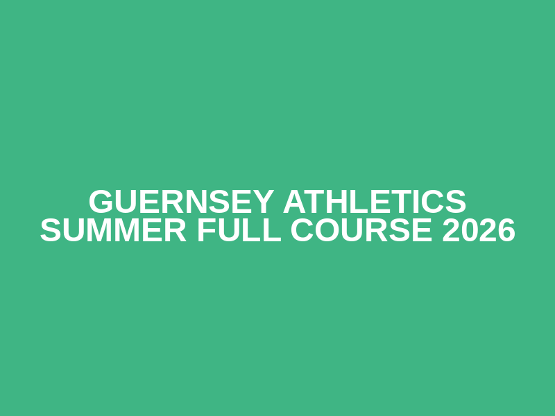 Guernsey Athletics Summer Full Course 2026 Logo