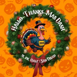 Hallo-Thanks-Mas Dash – 5K, 10K, and Half Marathon Logo