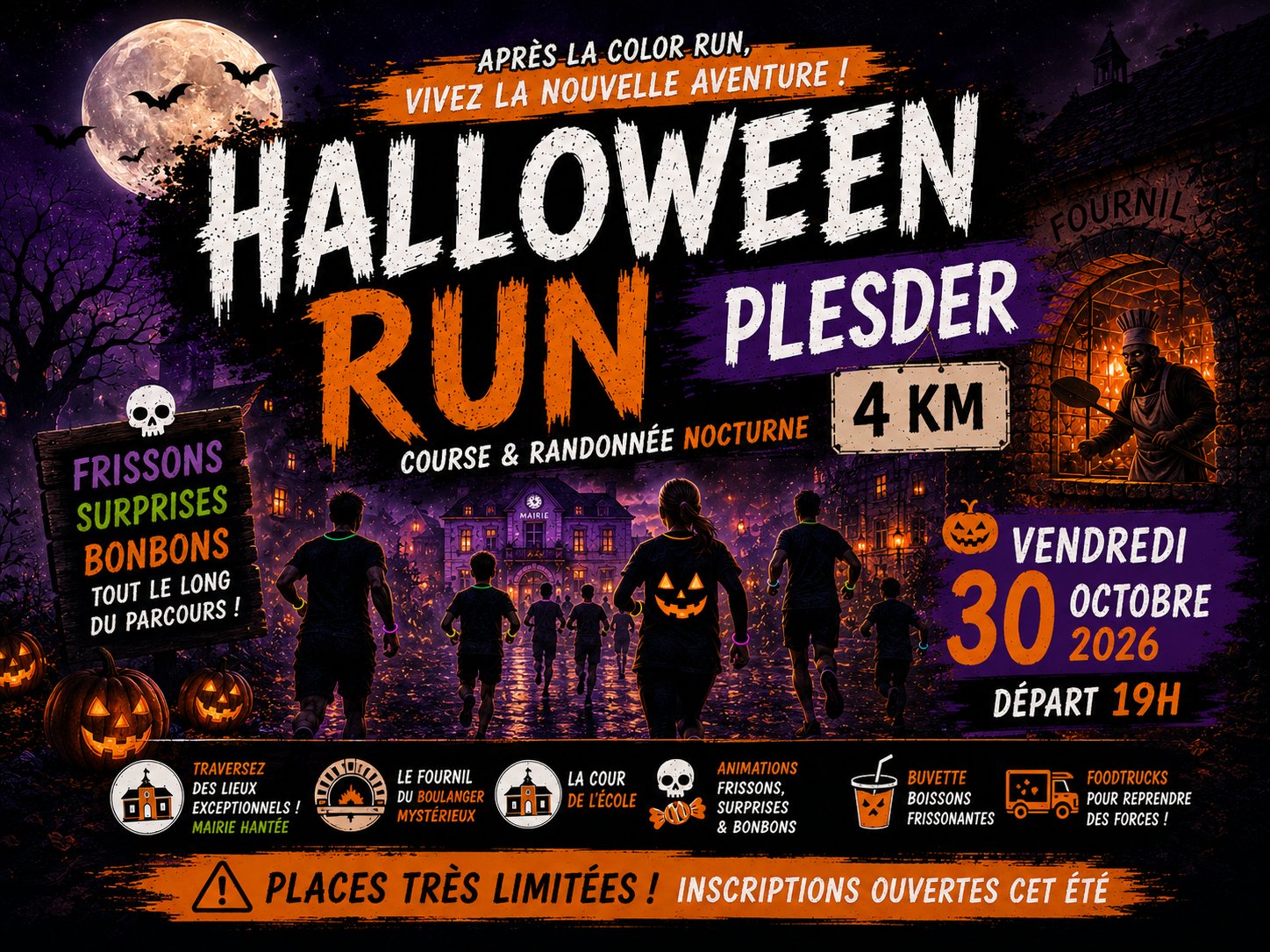 Halloween Run - Plesder 2026 Logo