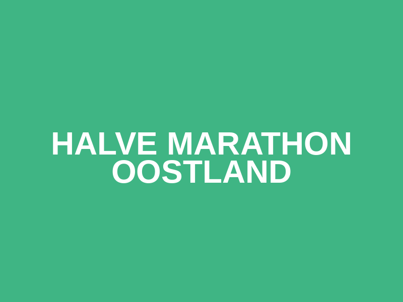 Halve Marathon Oostland Logo