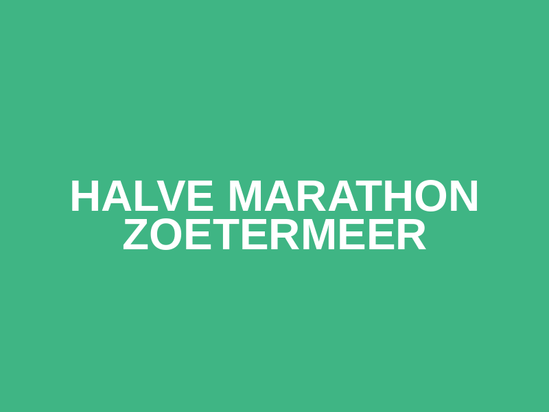 Halve Marathon Zoetermeer Logo