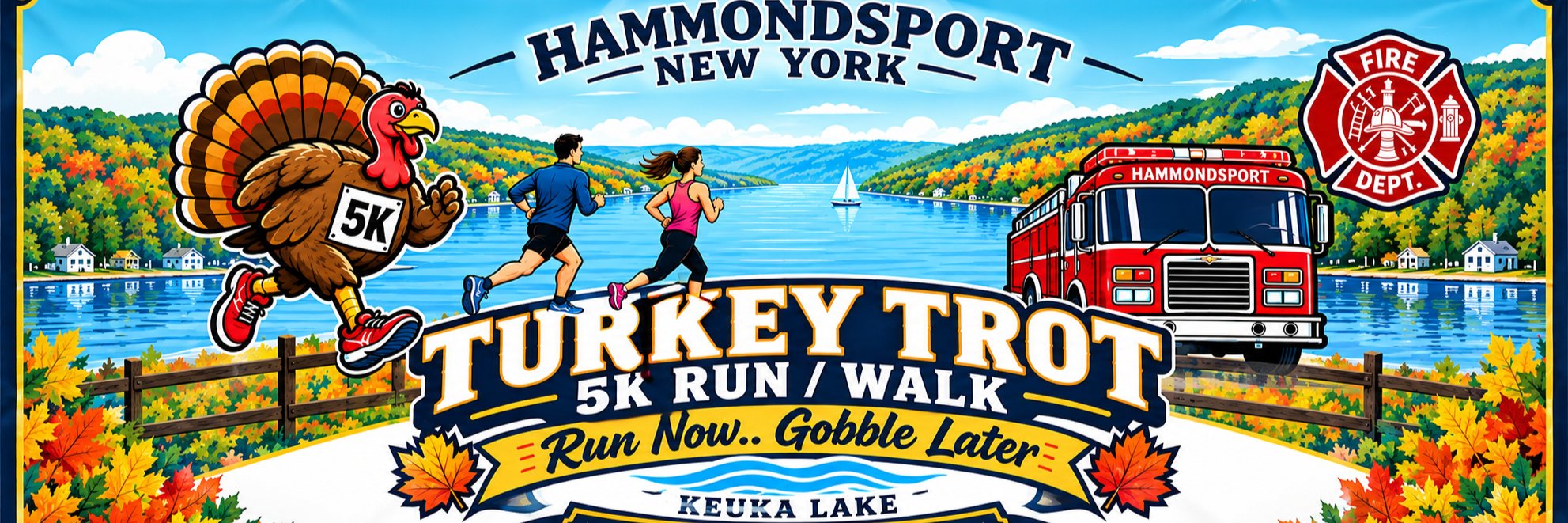 Hammondsport 5K Turkey Trot Run/Walk Logo