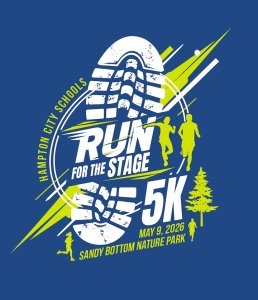 Hampton City Schools Run for the Stage 5K Logo