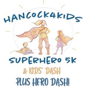 Hancock4Kids Superhero 5K, Kids’ Dash, & Hero Dash Logo