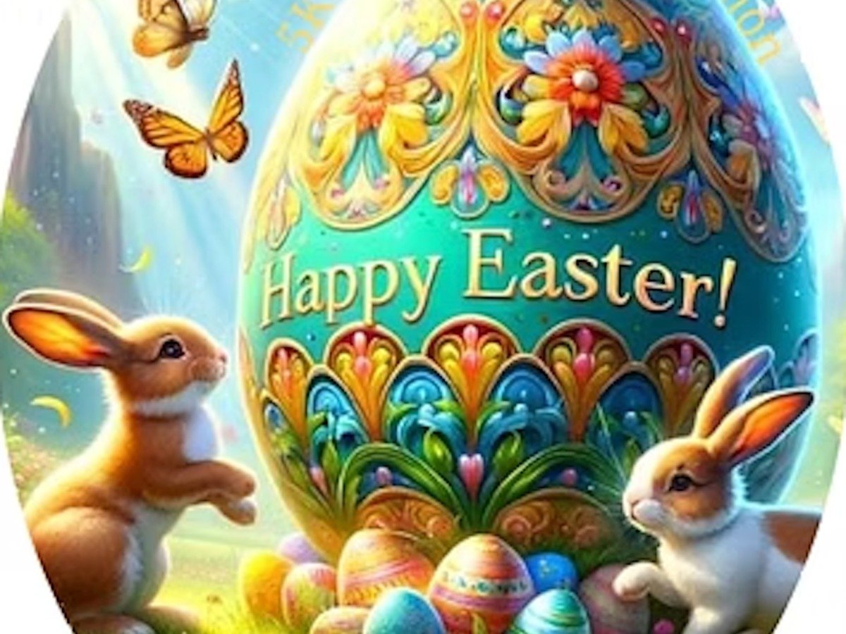 Happy Easter 5K, 10K, 15K, Half Marathon 2027 Logo