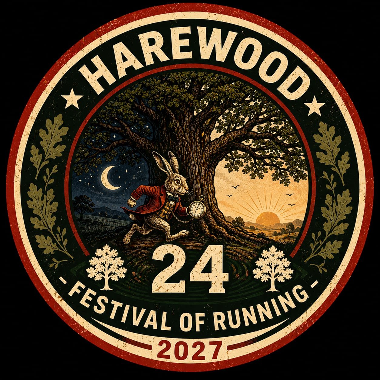 Harewood 24. Trail running festival. Logo