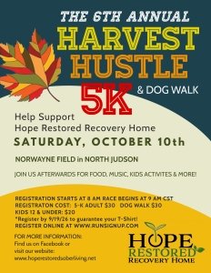Harvest Hustle 5K & Dog Walk Logo