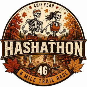 HASHATHON 6-Mile Treacherous Trail Run Logo