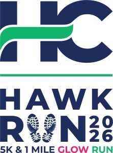 HC Hawk Run 5K--GLOW RUN Logo