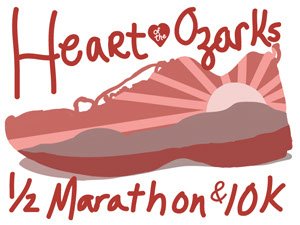 Heart of the Ozarks Half Marathon, 10K and Mindy's Run Logo