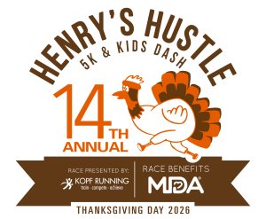 Henry's Thanksgiving Day Hustle 5K & 1/2 Mile Kids Dash Logo