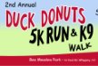 Holiday Duck Donuts 5k and 1 Mile Pet Walk 2026 Logo