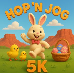 Hop and Jog 5K Fun Run Logo
