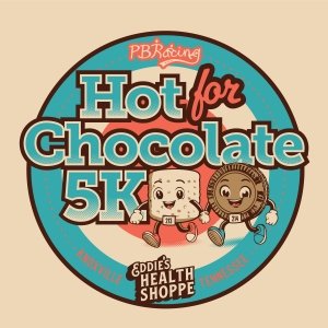 Hot For Chocolate 5k & 10k Presented by Eddie's Health Shoppe Logo