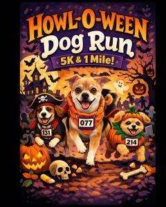 Howl-O-Ween Doggie 5K, 1 Miler by Califlow Runs Logo