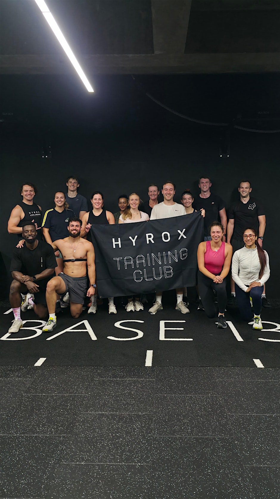Hyrox Sim at Base13 with BIG Running! Logo