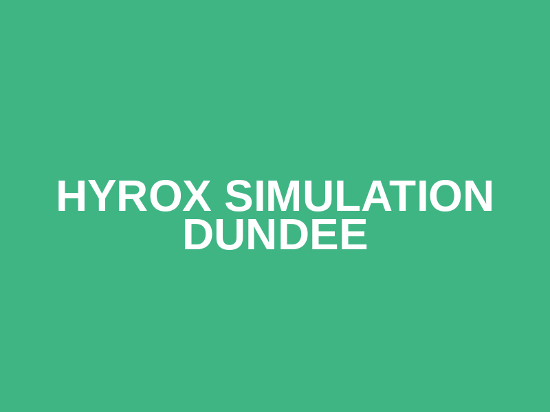 Hyrox Simulation Dundee Logo