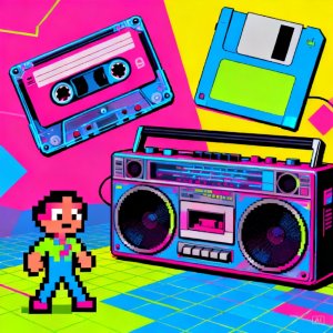 I love the 90s 5k Logo